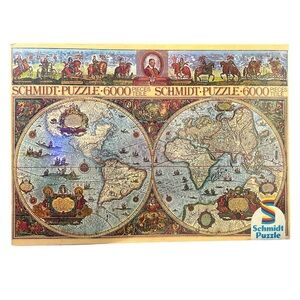 Schmidt Historic Map of the World 6000 Piece Jigsaw Puzzle NIB